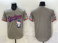 Los Angeles Dodgers Blank Grey CONTON Hello Kitty Night 2025 World Series Champions Patch Stitched Jersey