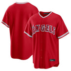 Los Angeles Angels Blank Player Red CONTON Home Game Stitched Jerseys