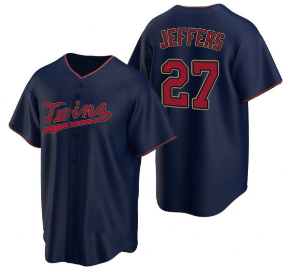 Minnesota Twins #27 Ryan Jeffers Navy CONTON Cool Base Stitched Jersey