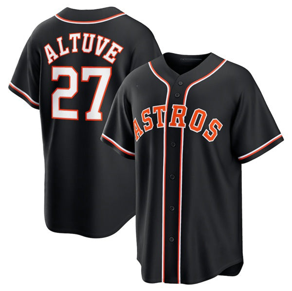 Houston Astros #27 Jose Altuve 2026 Black CONTON Out Stitched Jersey