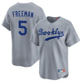 Los Angeles Dodgers #5 Freddie Freeman Player Gray CONTON Game Limited Home Stitched Jerseys