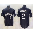 San Francisco Giants #2 Willy Adames Black CONTON 'Gothic Fog Edition' Vapor Premier Limited Stitched Jersey