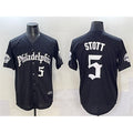 Philadelphia Phillies #5 Bryson Stott Black CONTON Gothic Vapor Limited Stitched Jersey