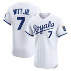 Kansas City Royals #7 Bobby Witt Jr. White CONTON Home Elite Player Jersey