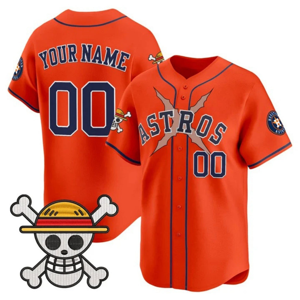 Custom Houston Astros x One Piece Orange CONTON Vapor Premier Limited Jersey - Stitched