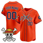 Custom Houston Astros x One Piece Orange CONTON Vapor Premier Limited Jersey - Stitched