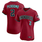Arizona Diamondbacks #2 Geraldo Perdomo Player Red CONTON Limited Elite Home Game Stitched Jerseys