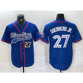 Toronto Blue Jays #27 Vladimir Guerrero Jr Blue CONTON Cool Base Stitched Jerseys