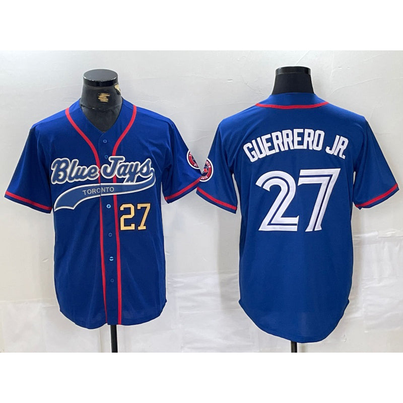 Toronto Blue Jays #27 Vladimir Guerrero Jr Blue CONTON Cool Base Stitched Jerseys