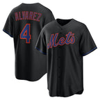New York Mets #4 Francisco Alvarez Black CONTON Alternate Replica Jersey