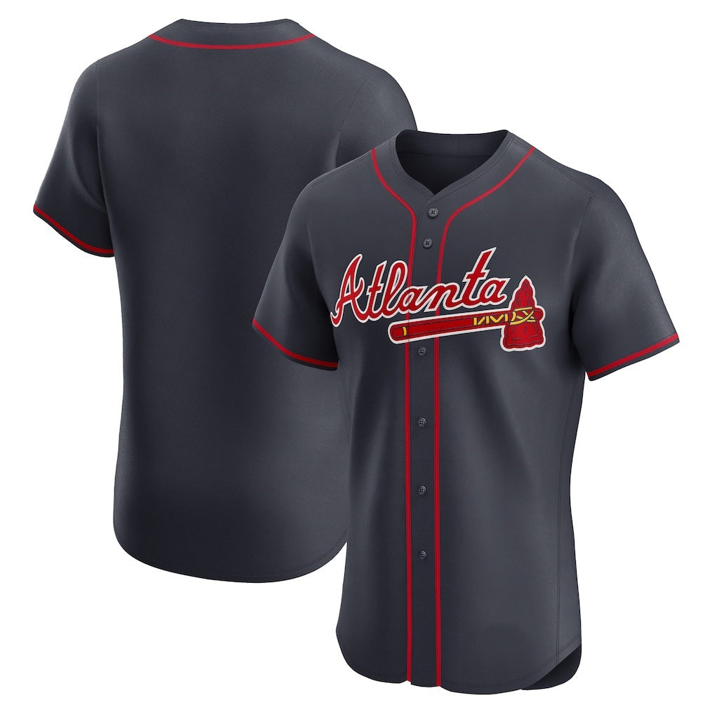 Atlanta Braves Navy CONTON Alternate Elite Jersey