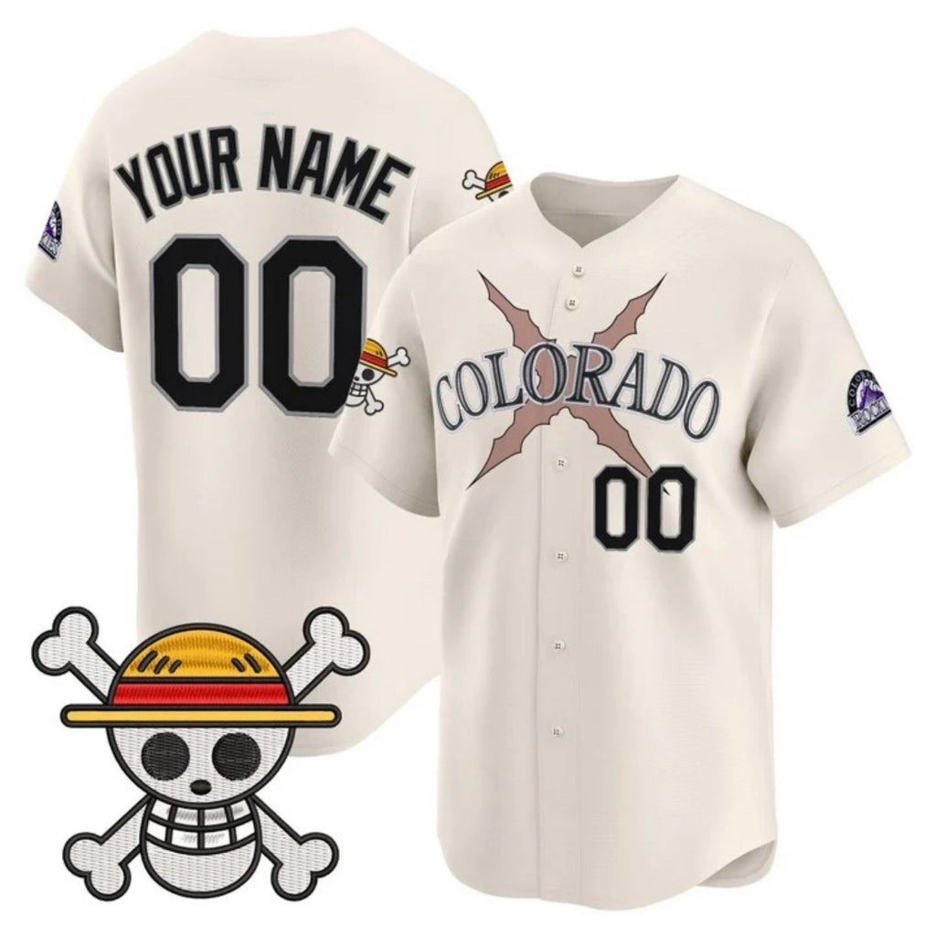 Custom Colorado Rockies x One Piece Cream CONTON Vapor Premier Limited Jersey - Stitched