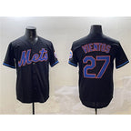 New York Mets #27 Mark Vientos Black CONTON Cool Base Stitched Jersey