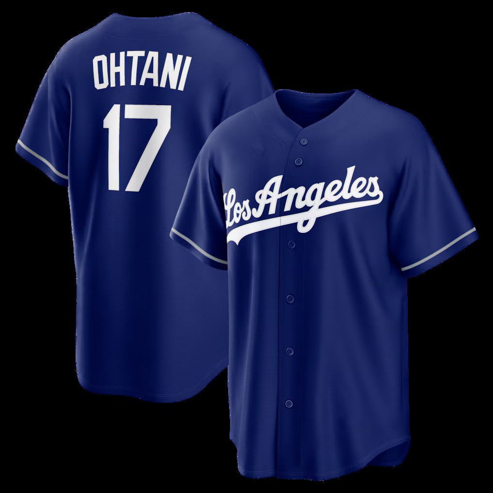 Los Angeles Dodgers #17 Shohei Ohtani Royal CONTON Alternate Replica Jersey