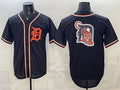 Detroit Tigers Team Big Logo 2026 Fashion Replica Black CONTON Out Stitched Jersey