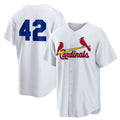St. Louis Cardinals #42 Jackie Robinson White CONTON Home 2025 Day Replica Jersey