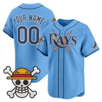 Custom Tampa Bay Rays x One Piece Blue CONTON Vapor Premier Limited Jersey - Stitched