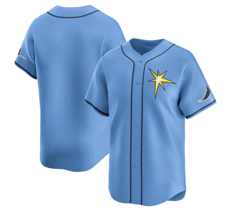 Tampa Bay Rays Blank Light Blue CONTON Alternate Limited Stitched Jersey