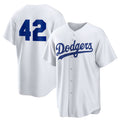 Los Angeles Dodgers #42 White CONTON Home 2025 Jackie Robinson Day Replica Jersey