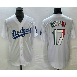Los Angeles Dodgers #17 Shohei Ohtani Mexico White CONTON Cool Base Stitched Jersey 2