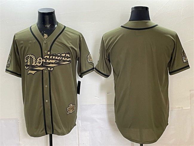 Los Angeles Dodgers Blank Olive CONTON 2026 Armed Forces Day Stitched Jersey