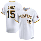 Pittsburgh Pirates #15 Oneil Cruz White CONTON Home Limited Player Jersey