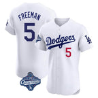 Los Angeles Dodgers #5 Freddie Freeman Player White CONTON World Series Meet Limited Elite Home Stitched Jerseys