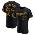 Minnesota Twins #37 Victor Caratini Player Black CONTONSnake Skin City Home Limited Elite Stitched Jerseys