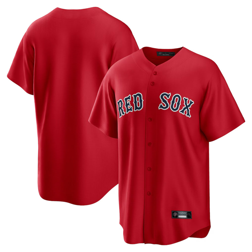 Boston Red Sox Blank Player Red CONTON Home Game Stitched Jerseys