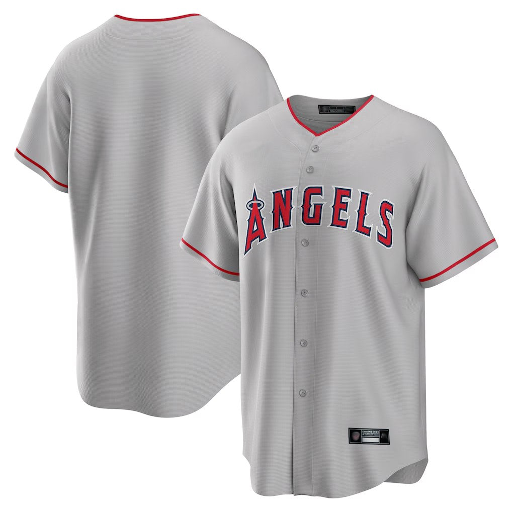 Los Angeles Angels Blank Player Gray CONTON Home Game Stitched Jerseys