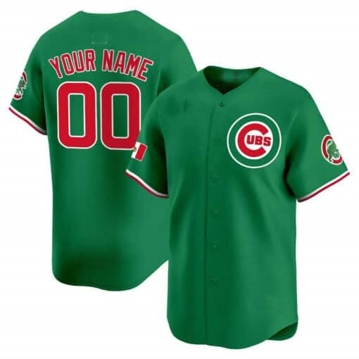 Custom Chicago Cubs Mexico Vapor Premier Limited Jersey V3 ¨C Green CONTON
