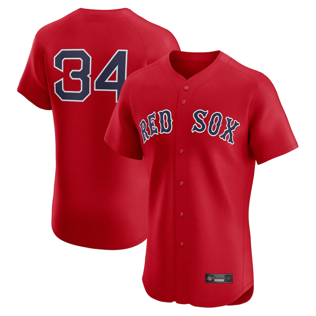 Boston Red Sox #34 David Ortiz Player Red CONTON Limited Elite Home Game Stitched Jerseys1