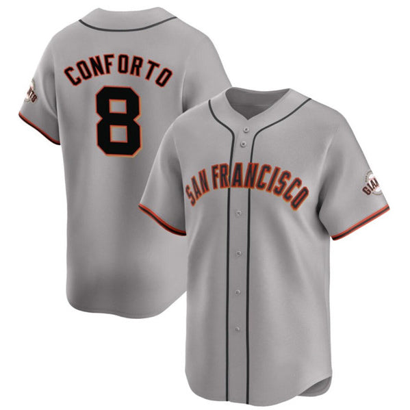 San Francisco Giants #8 Michael Conforto Gray CONTON Cool Base Stitched Jersey