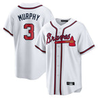 Atlanta Braves #3 Dale Murphy Player White CONTON Home Game Stitched Jerseys
