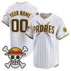 Custom San Diego Padres x One Piece White CONTON Vapor Premier Limited Jersey - Stitched