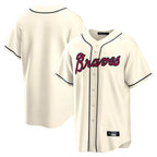 Atlanta Braves Cream CONTON Home Game Blank Player Stitched Jerseys