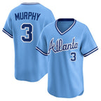 Atlanta Braves #3 Dale Murphy Light Blue CONTON Throwback Cooperstown Collection Limited Jersey