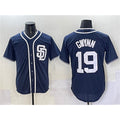 San Diego Padres #19 Tony Gwynn Navy CONTON Cool Base Stitched Jersey