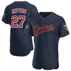 Minnesota Twins #27 Ryan Jeffers Player Navy CONTON60th Home Limited Elite Stitched Jerseys