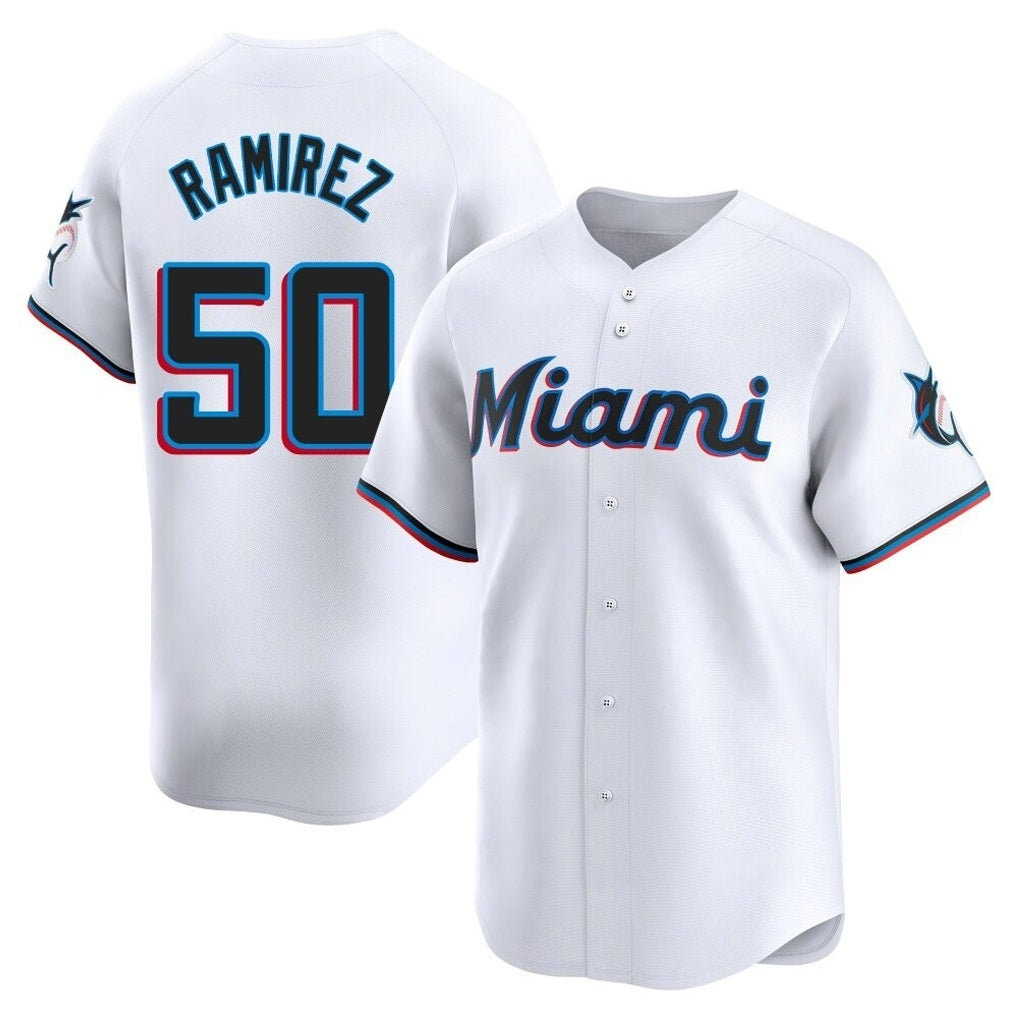 Miami Marlins #50 Agustin Ramirez Player White CONTON Home Limited Stitched Jerseys