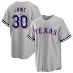 Texas Rangers #30 Nathaniel Lowe Gray CONTON Cool Base Stitched Jersey