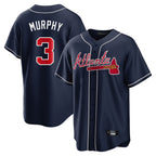 Atlanta Braves #3 Dale Murphy Player Navy CONTON Home Game Stitched Jerseys