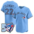 Toronto Blue Jays #22 Ernie Clement Blue CONTON 50th Anniversary Alternate Limited Jersey