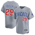 Chicago Cubs #29 Michael Busch Player Gray CONTON Road Limited Home Stitched Jerseys