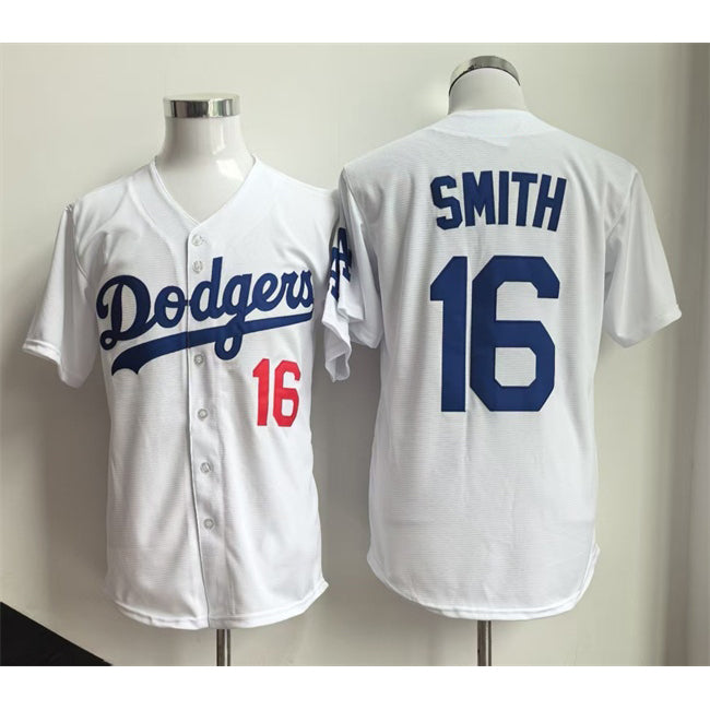Los Angeles Dodgers #16 Will Smith White CONTON Home Limited Stitched Jersey