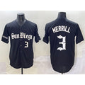 San Diego Padres #3 Jackson Merrill Black CONTON Gothic Edition Vapor Limited Stitched Jersey