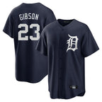 Detroit Tigers #23 Kirk Gibson Player Navy CONTON Game Home Stitched Jerseys