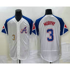 Atlanta Braves #3 Dale Murphy Number White CONTON 2023 City Connect Flex Base Stitched Jersey