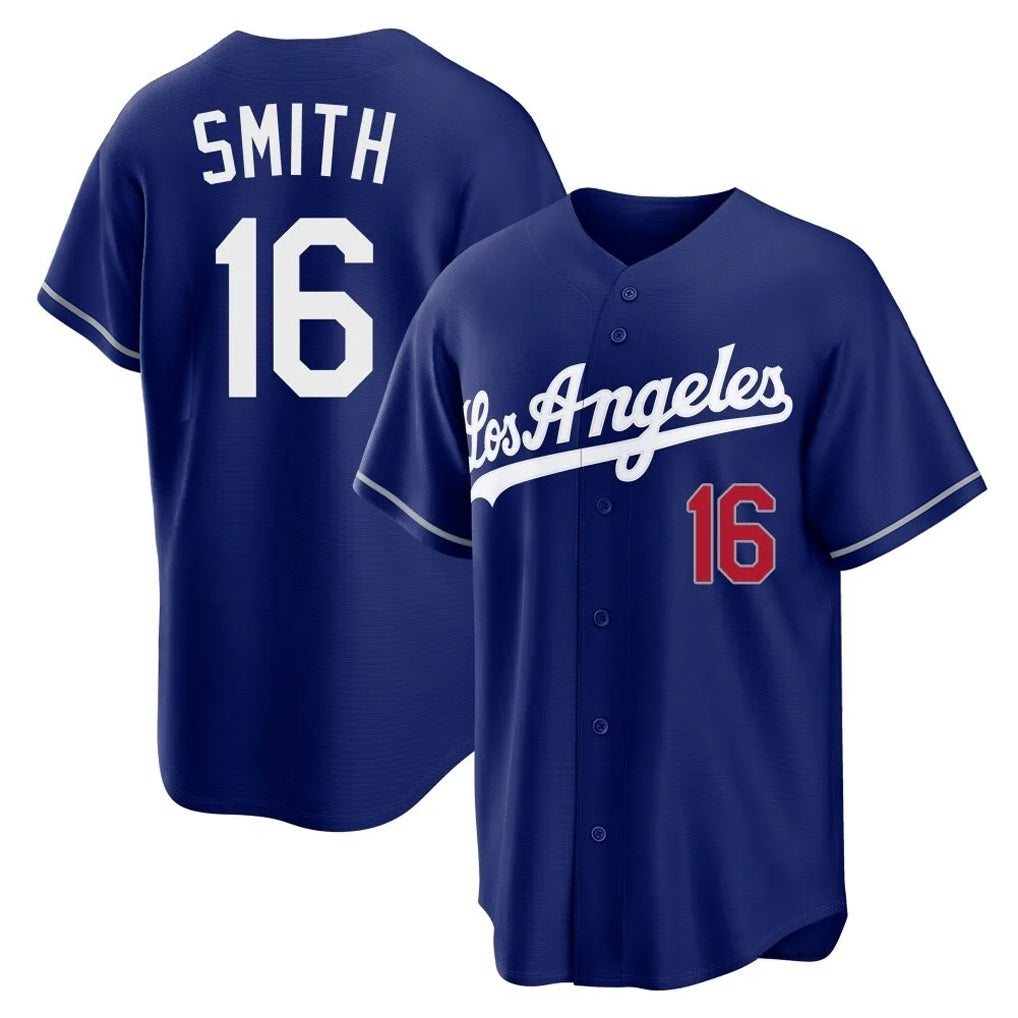 Los Angeles Dodgers #16 Will Smith Player Royal CONTON Game Home Stitched Jerseys