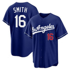 Los Angeles Dodgers #16 Will Smith Player Royal CONTON Game Home Stitched Jerseys